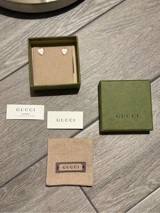 Gucci Jewelry - Gucci Silver Heart earrings with packaging